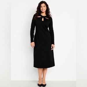 Old Navy Long-Sleeve Twist-Neck Midi Dress NWT